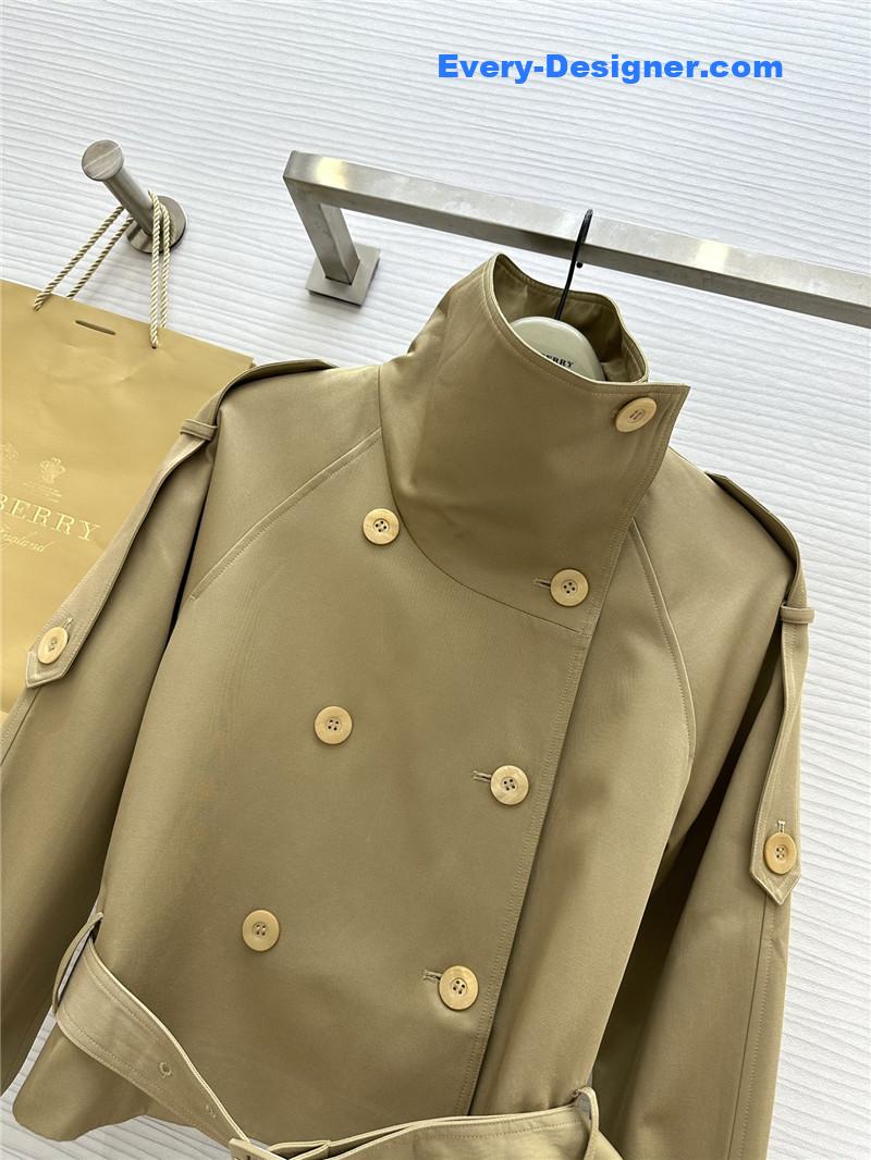 Bv*b*rry stand collar short trench coat replicas clothes