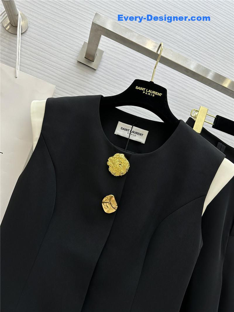 Y51 metal button vest + wide-leg pants set replica clothing sites