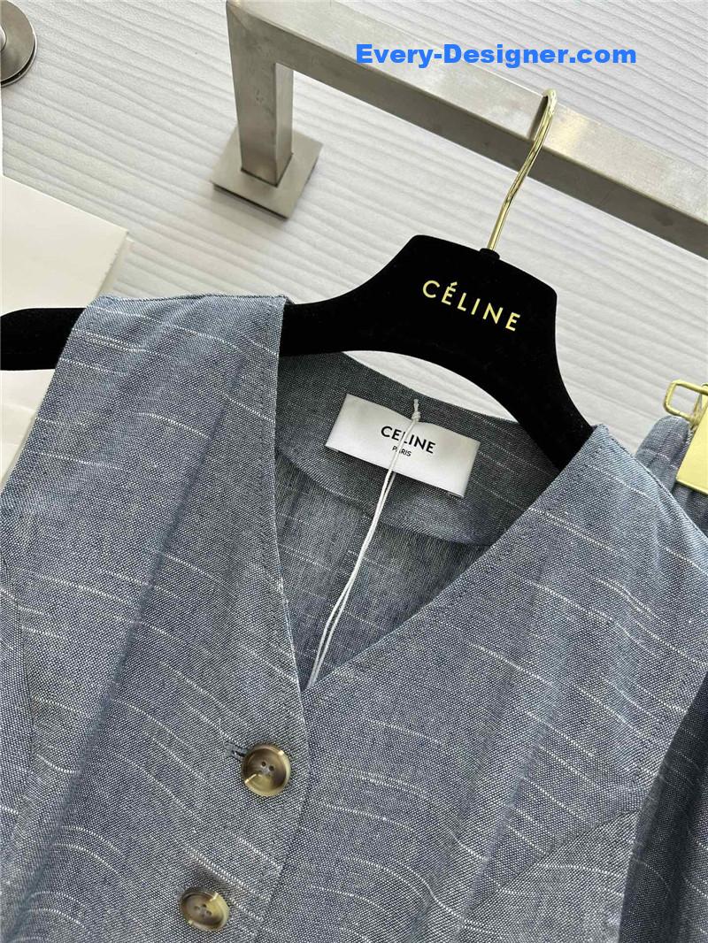 Ce1i*e linen vest suit cheap replica designer clothes