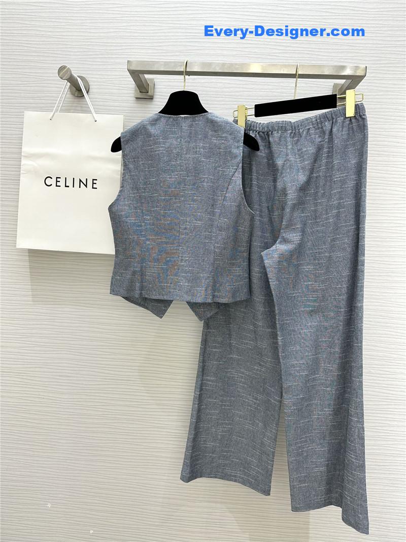 Ce1i*e linen vest suit cheap replica designer clothes