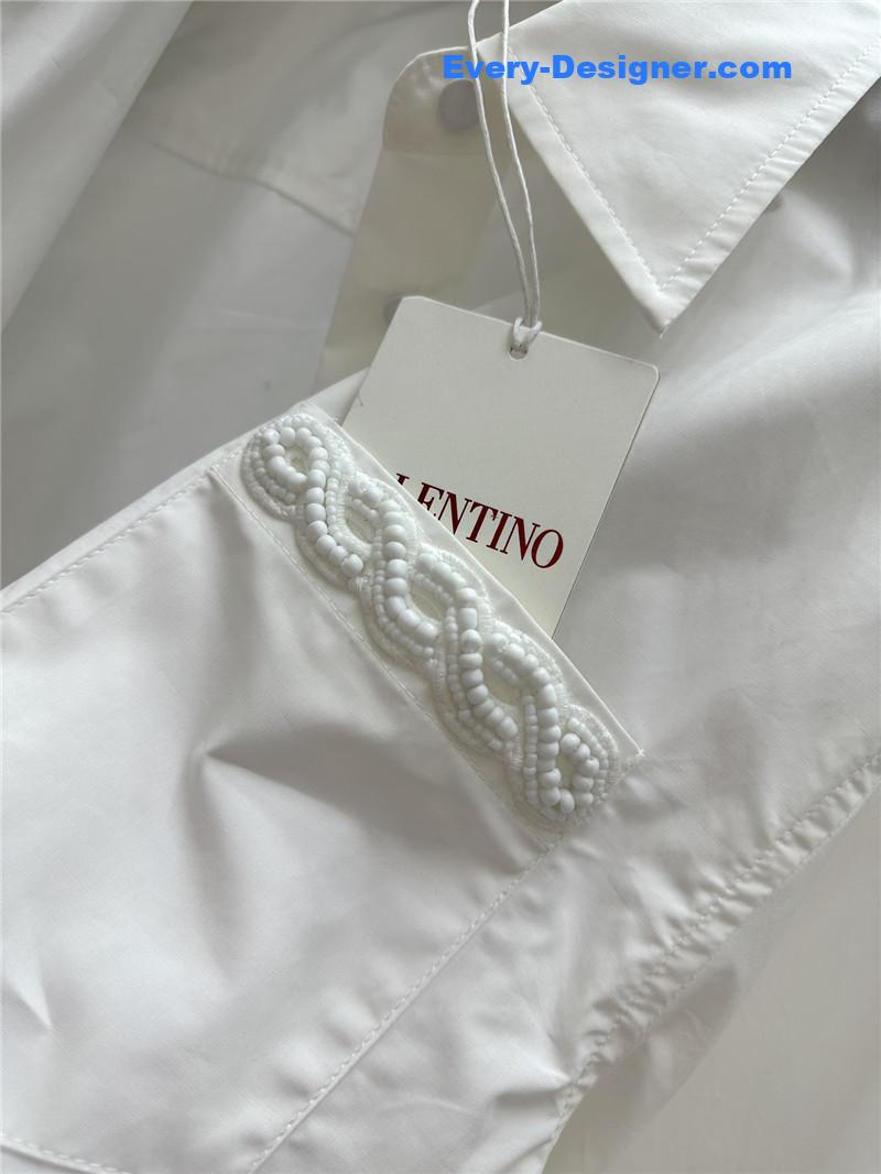 Va1e*ntin0 beaded short-sleeved shirt replica clothing sites