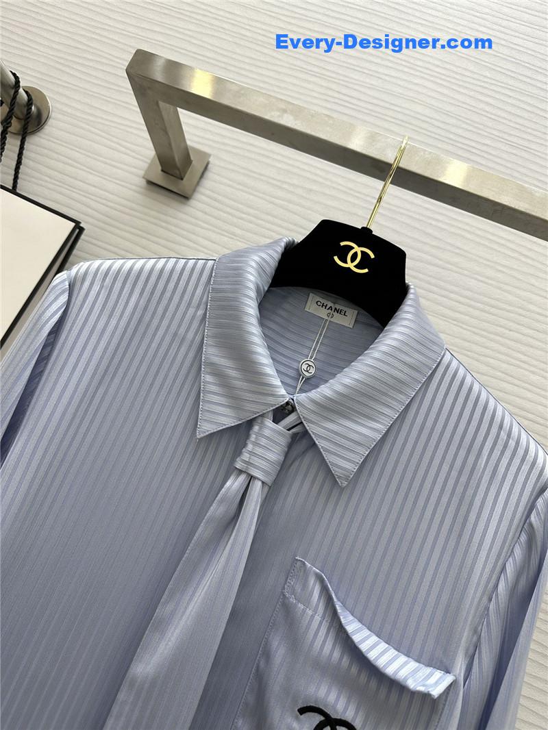 Ch**el embroidered ribbon shirt replica d&g clothing