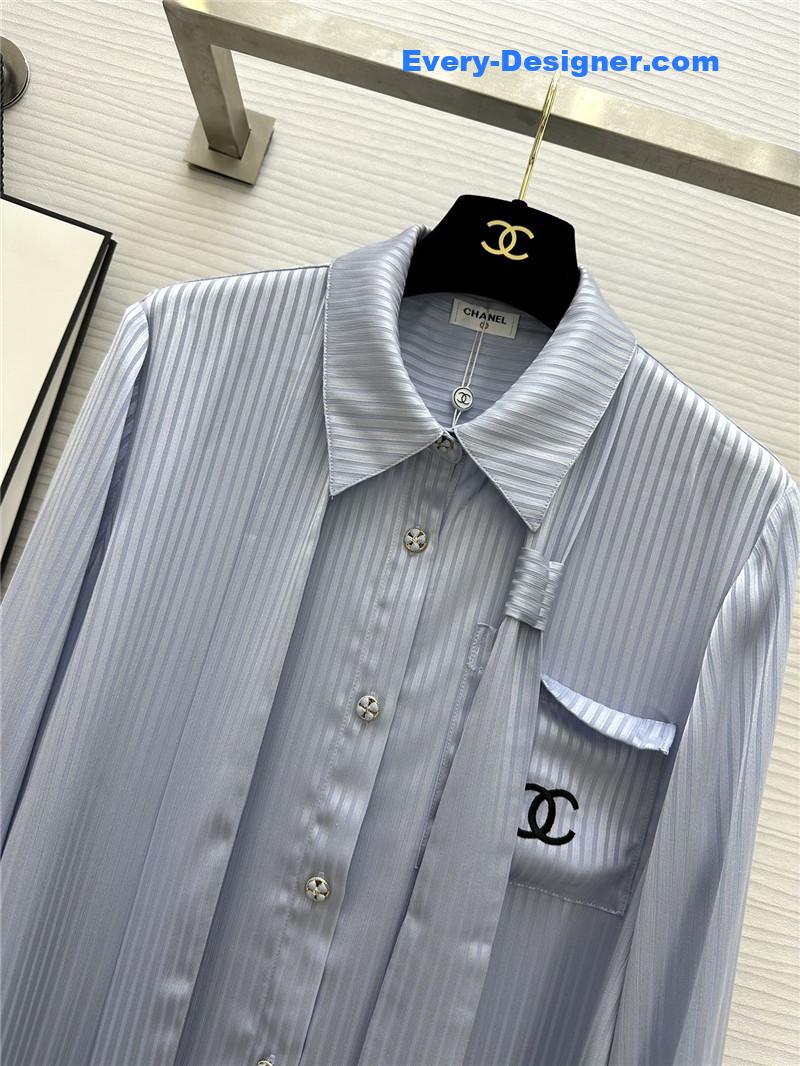 Ch**el embroidered ribbon shirt replica d&g clothing