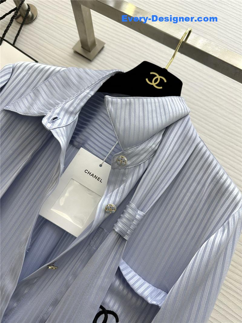 Ch**el embroidered ribbon shirt replica d&g clothing