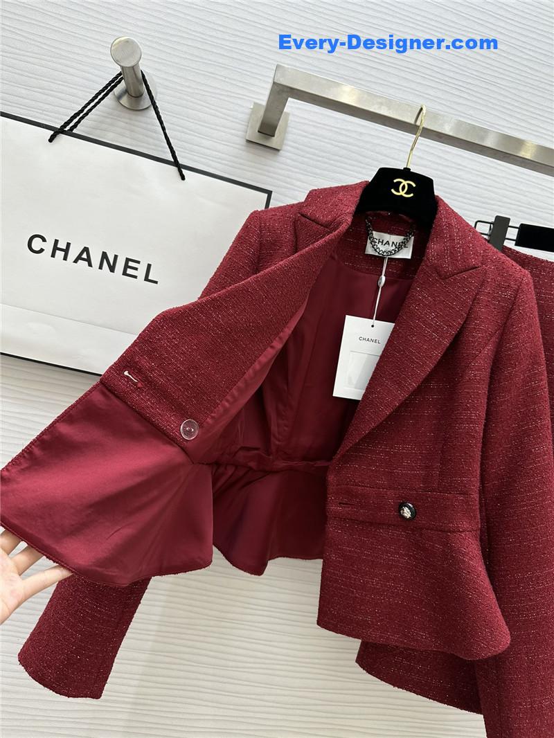 Ch**el soft tweed suit replica designer clothing websites