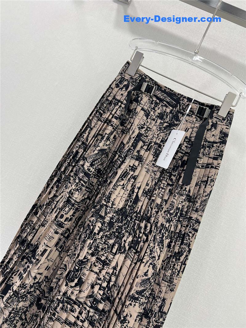 D10r pleated long skirt replica d&g clothing