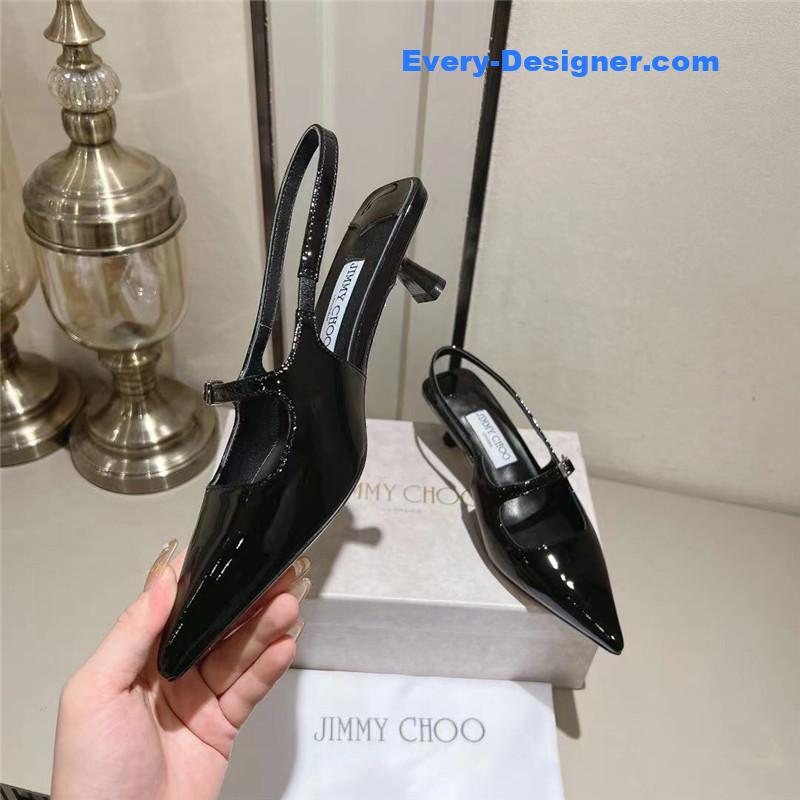 J1m*y Ch00 didi 45 black patent pointed pumps