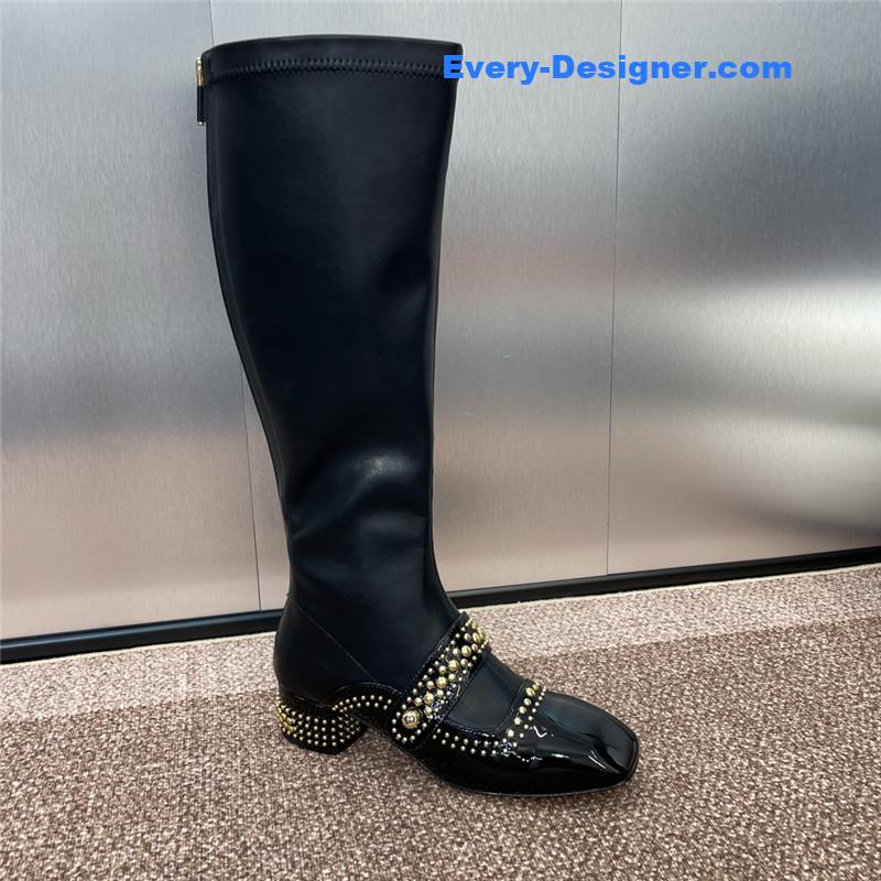 D10r women’s belle-d heeled keen high boots in black