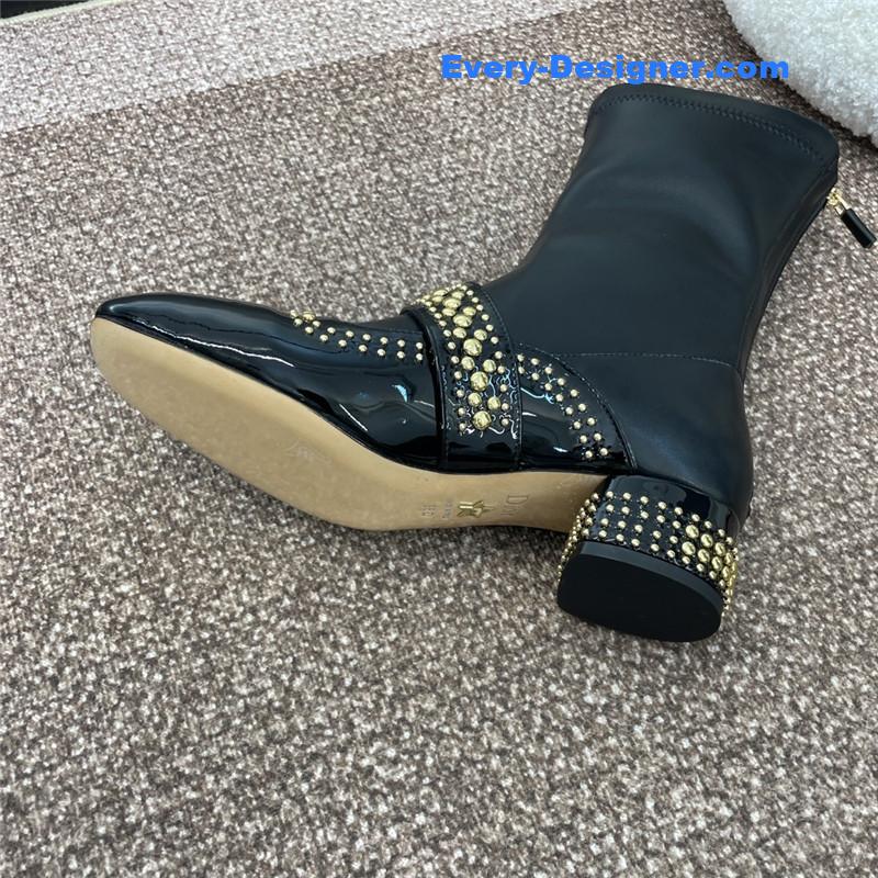 D10r women’s belle-d heeled ankle boot in black