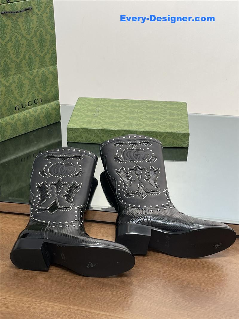 Gvc*1 gg embroidered studded keen high boots