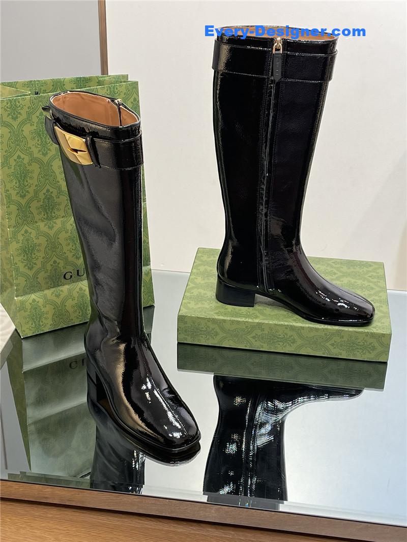 Gvc*1 retro g 35mm wax leather keen high boots