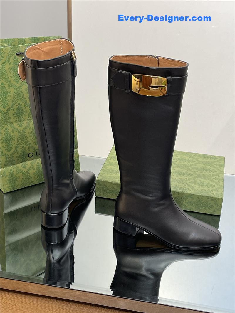 Gvc*1 retro g 35mm leather keen high boots