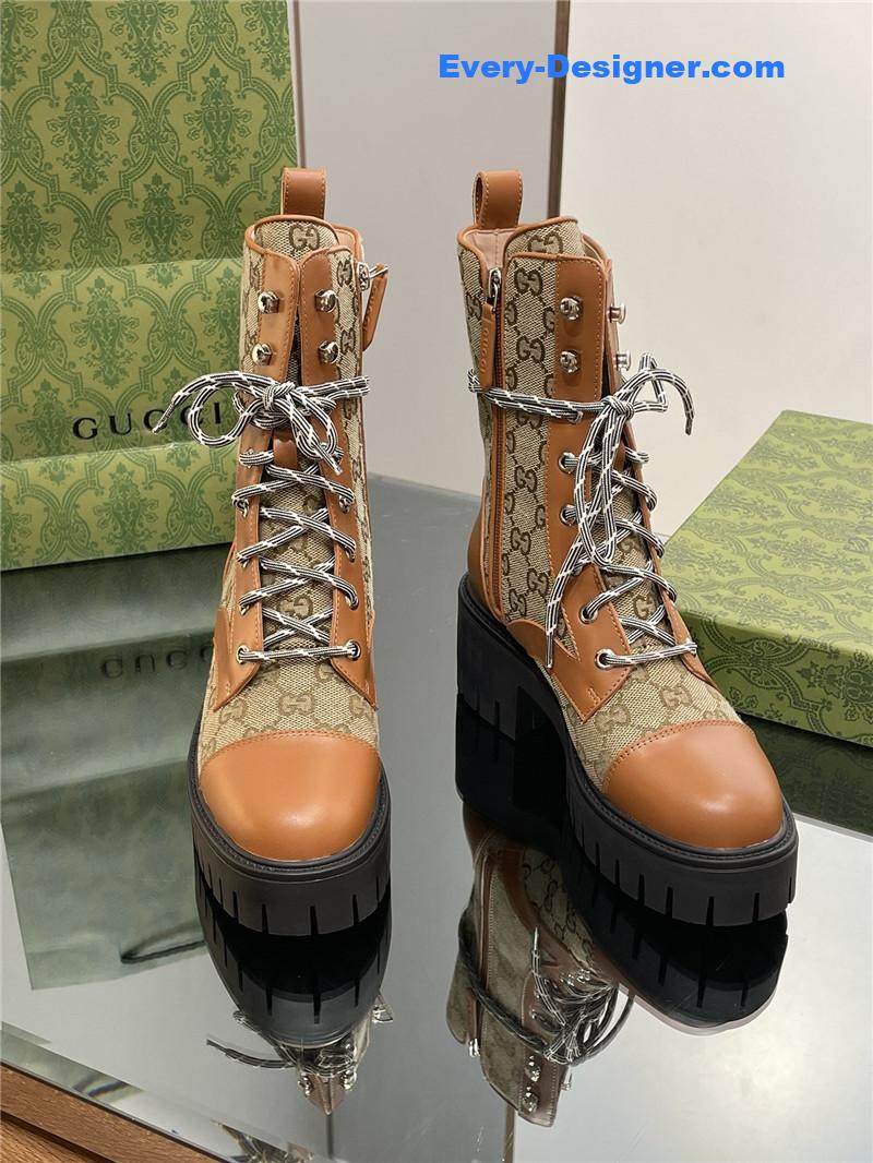 Gvc*1 gg platform lace-up ankle boots
