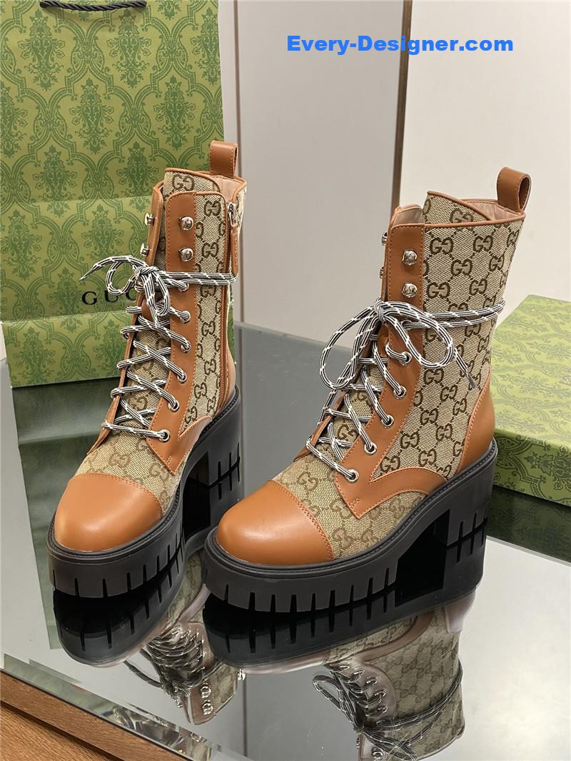 Gvc*1 gg platform lace-up ankle boots