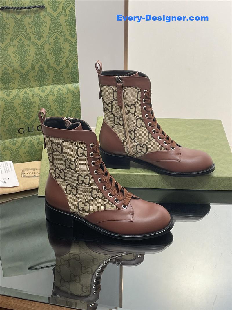 Gvc*1 maxi gg lace-up boots in brown