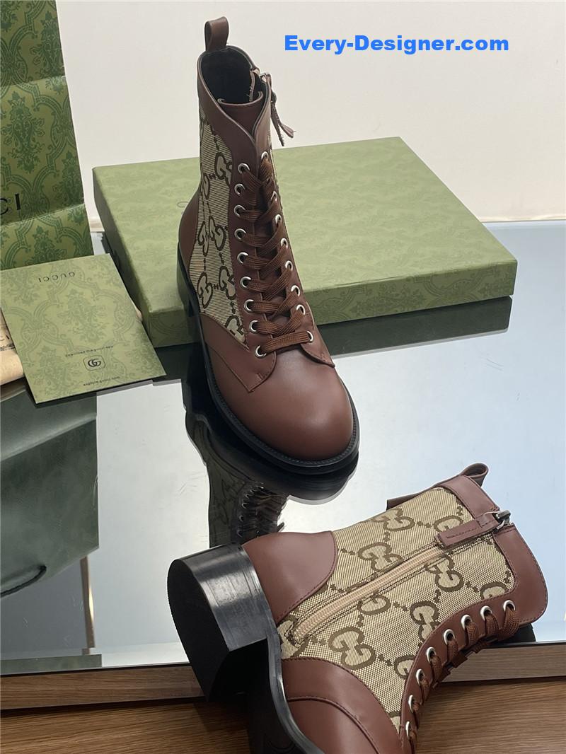 Gvc*1 maxi gg lace-up boots in brown