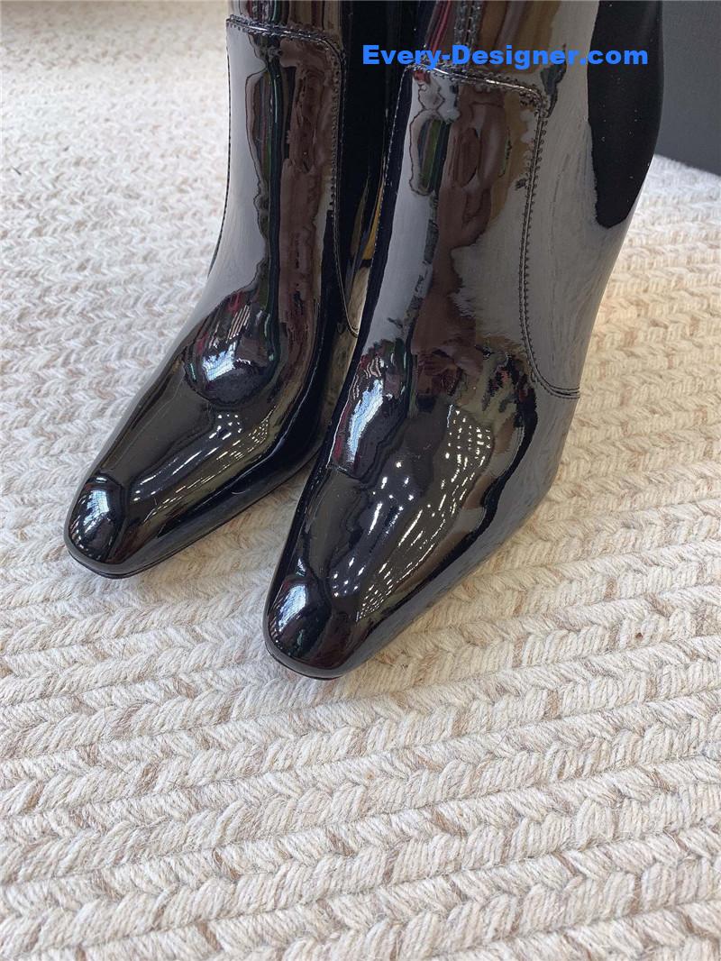 Sa1nt Lau*nt auteuil leather metal heel boot