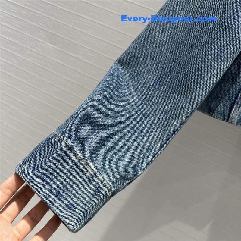 Givenchy metal chain buckle denim jacket replica clothing