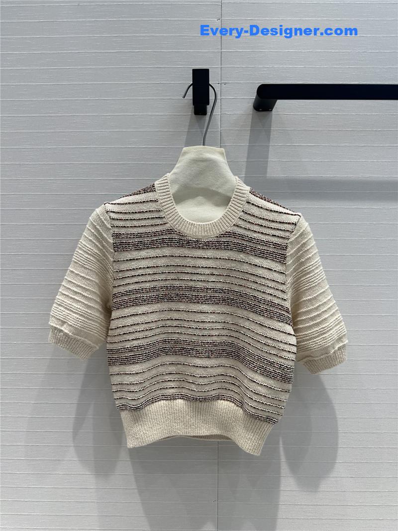 L0r0 P1ana texture short -sleeved sweater replica clothing