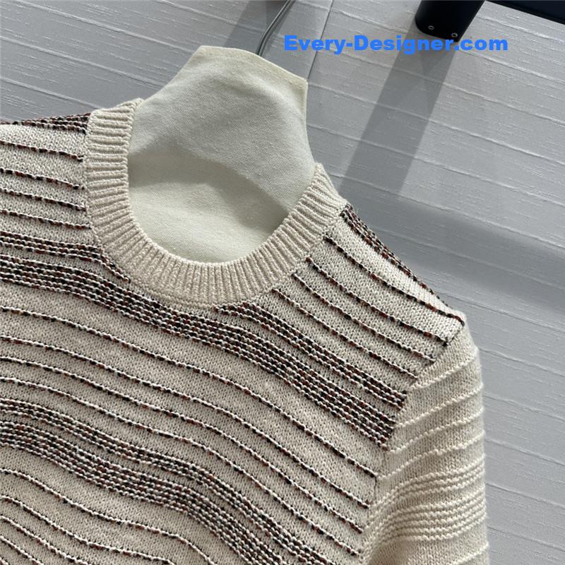 L0r0 P1ana texture short -sleeved sweater replica clothing
