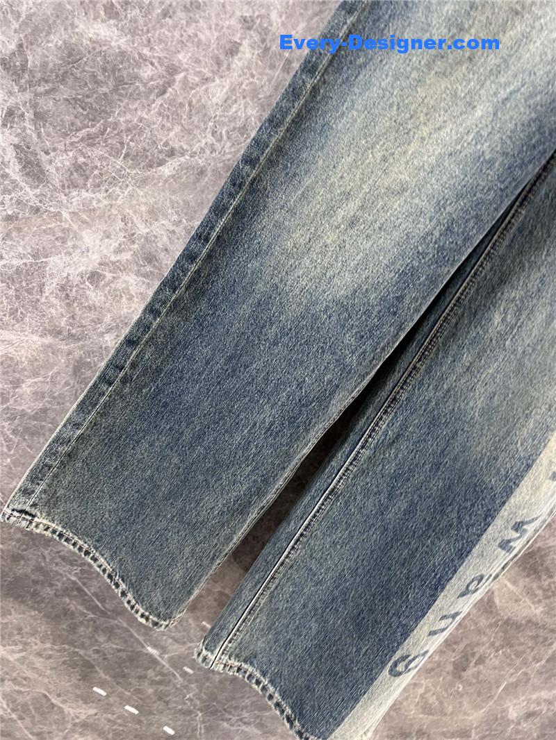 A1exa*der wang letters print denim trousers replica d & g clothing