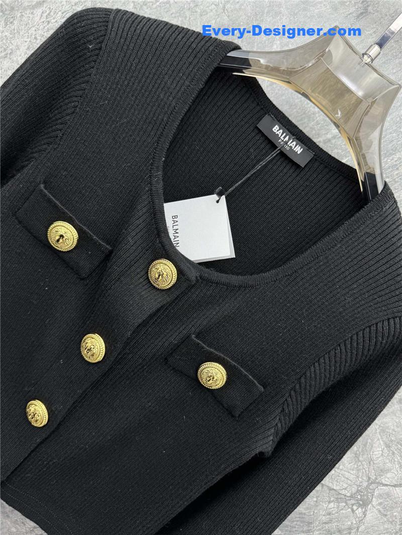 Balmain metal button knitted cardigan replicas clothes