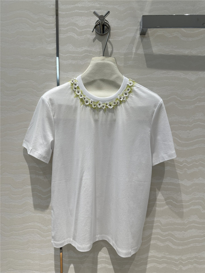 Va1e*ntin0 beaded short sleeve t-shirt replica clothing sites