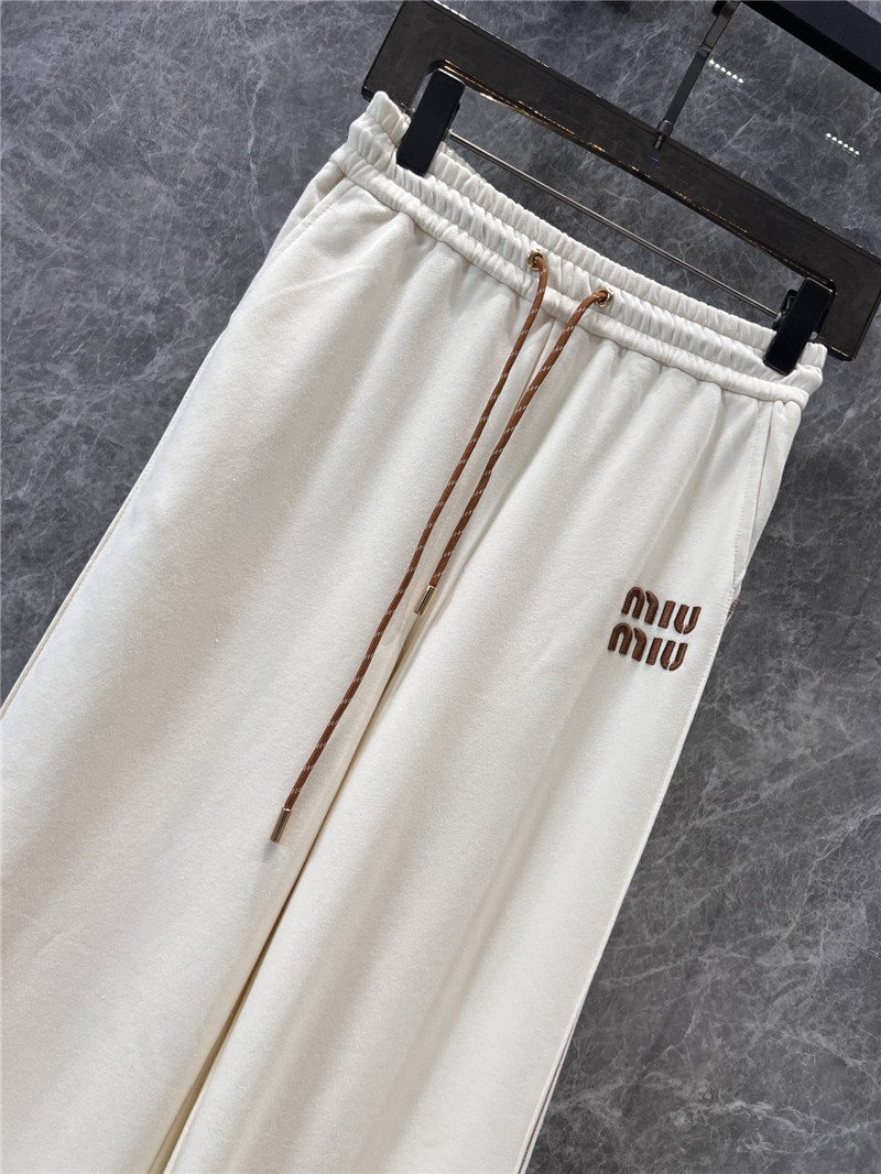 M1um1u elastic waist wide-leg pants replicas clothes