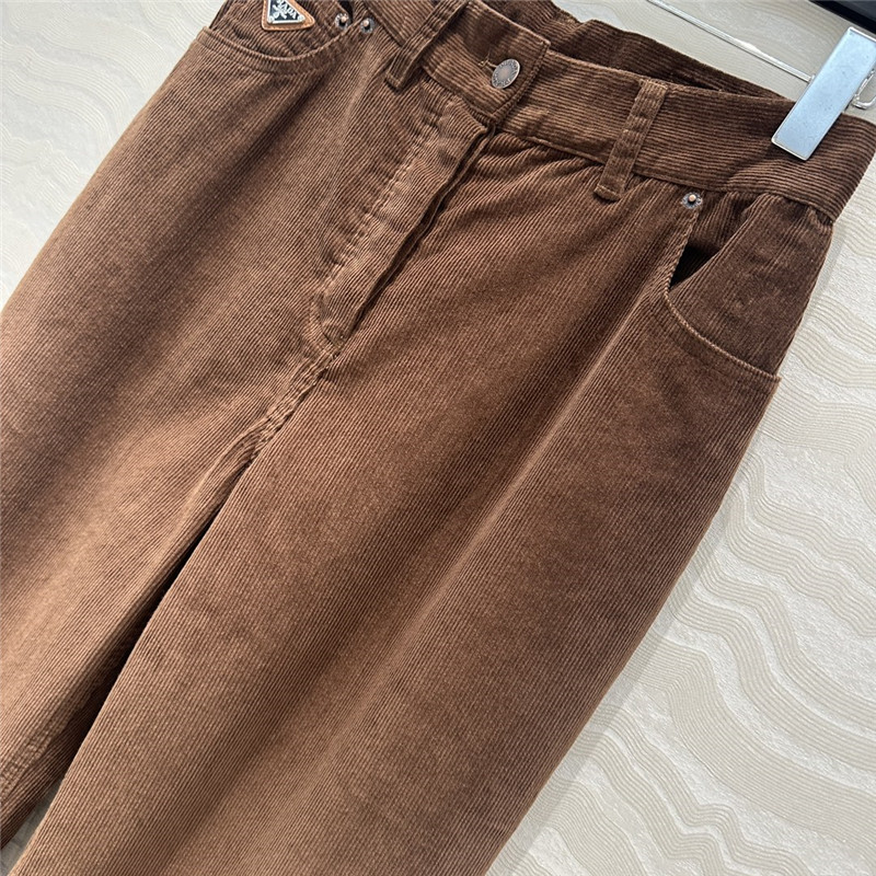 Pra*a corduroy straight pants replica d&g clothing