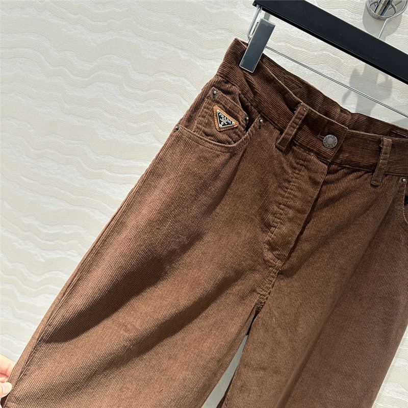 Pra*a corduroy straight pants replica d&g clothing