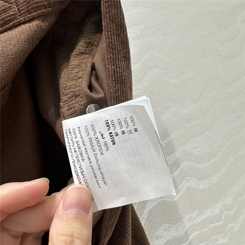Pra*a corduroy straight pants replica d&g clothing