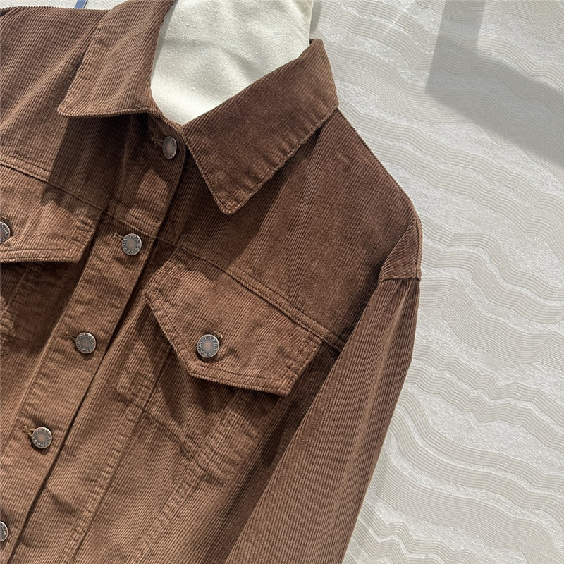 Pra*a corduroy jacket replica designer clothes