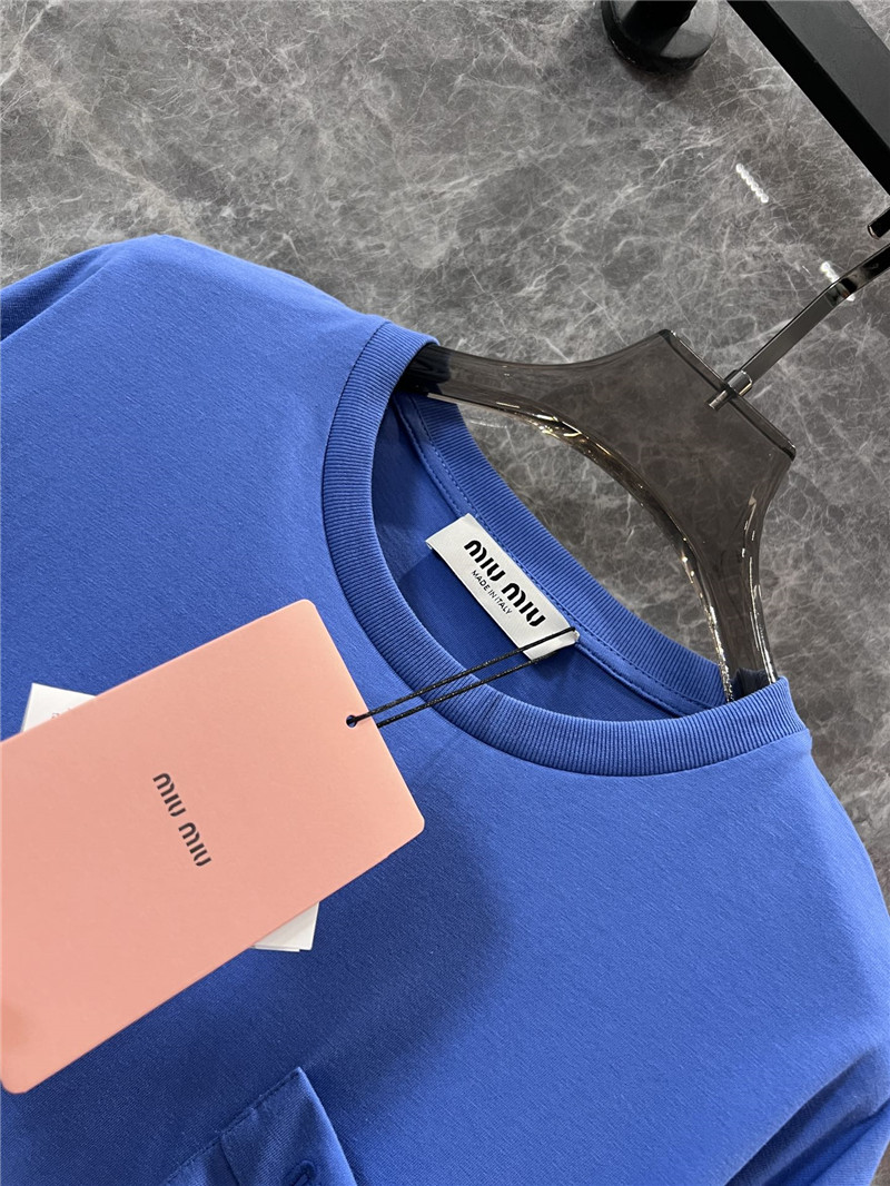 M1um1u round neck long sleeve t-shirt cheap replica designer clothes