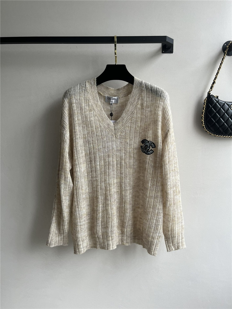 Ch**el embroidered knitted top replica clothing sites