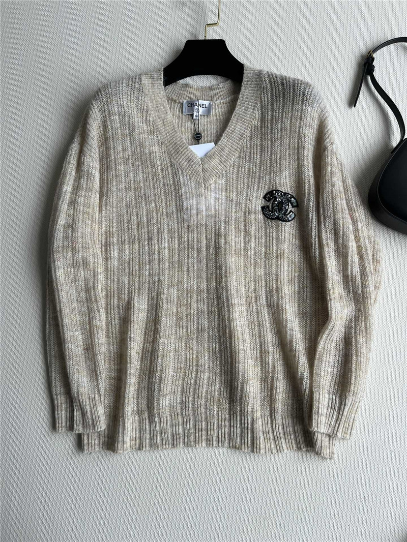 Ch**el embroidered knitted top replica clothing sites