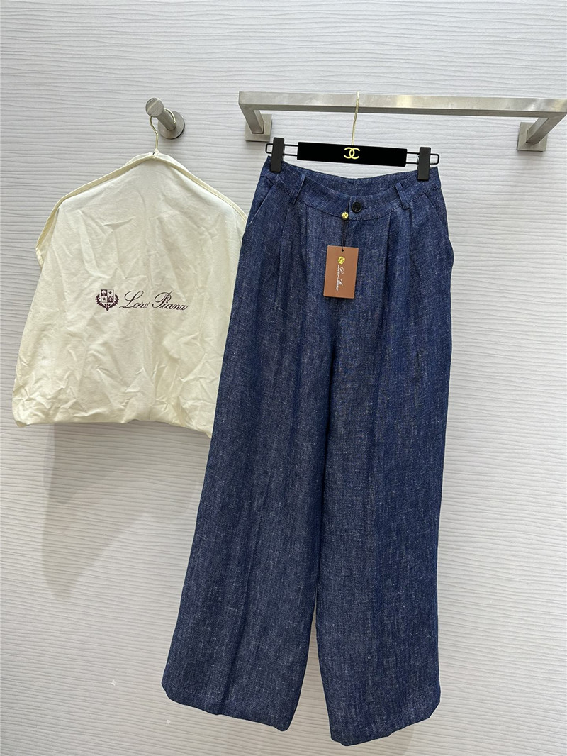 L0r0 P1ana linen wide-leg trousers replica clothing sites