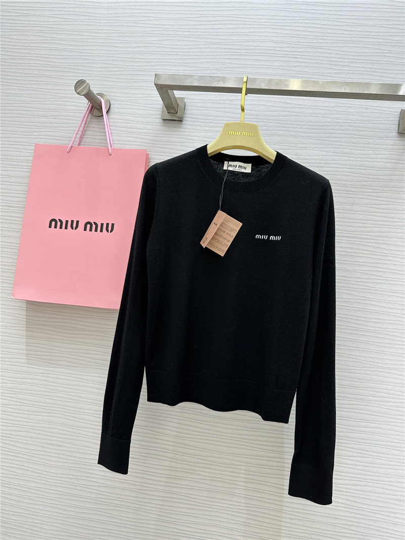 M1um1u knitted long-sleeved top replica clothing sites