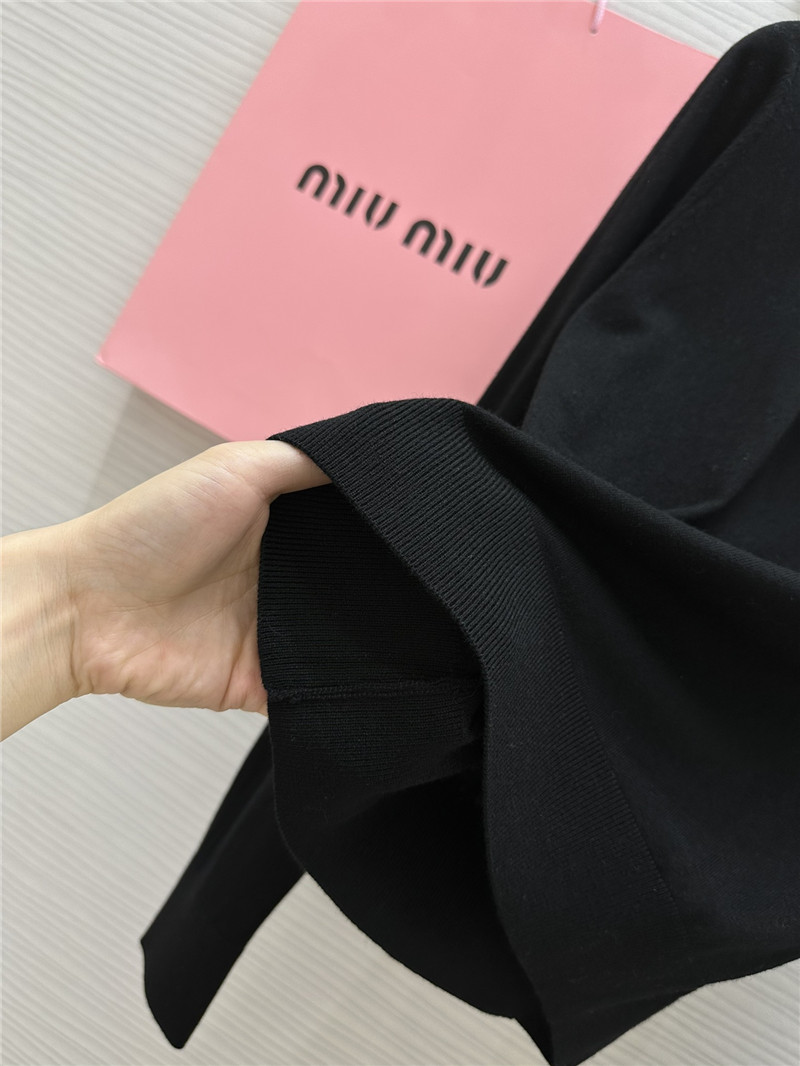 M1um1u knitted long-sleeved top replica clothing sites