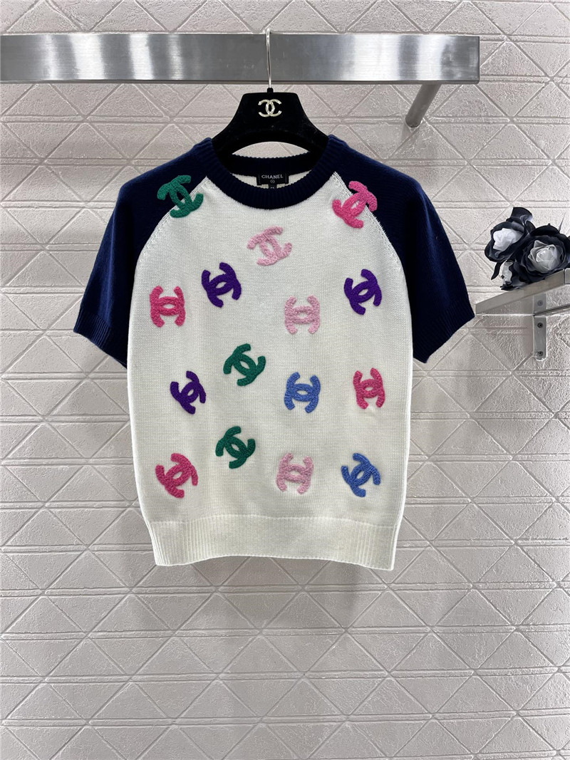 Ch**el knitted short-sleeved sweater replica clothing sites