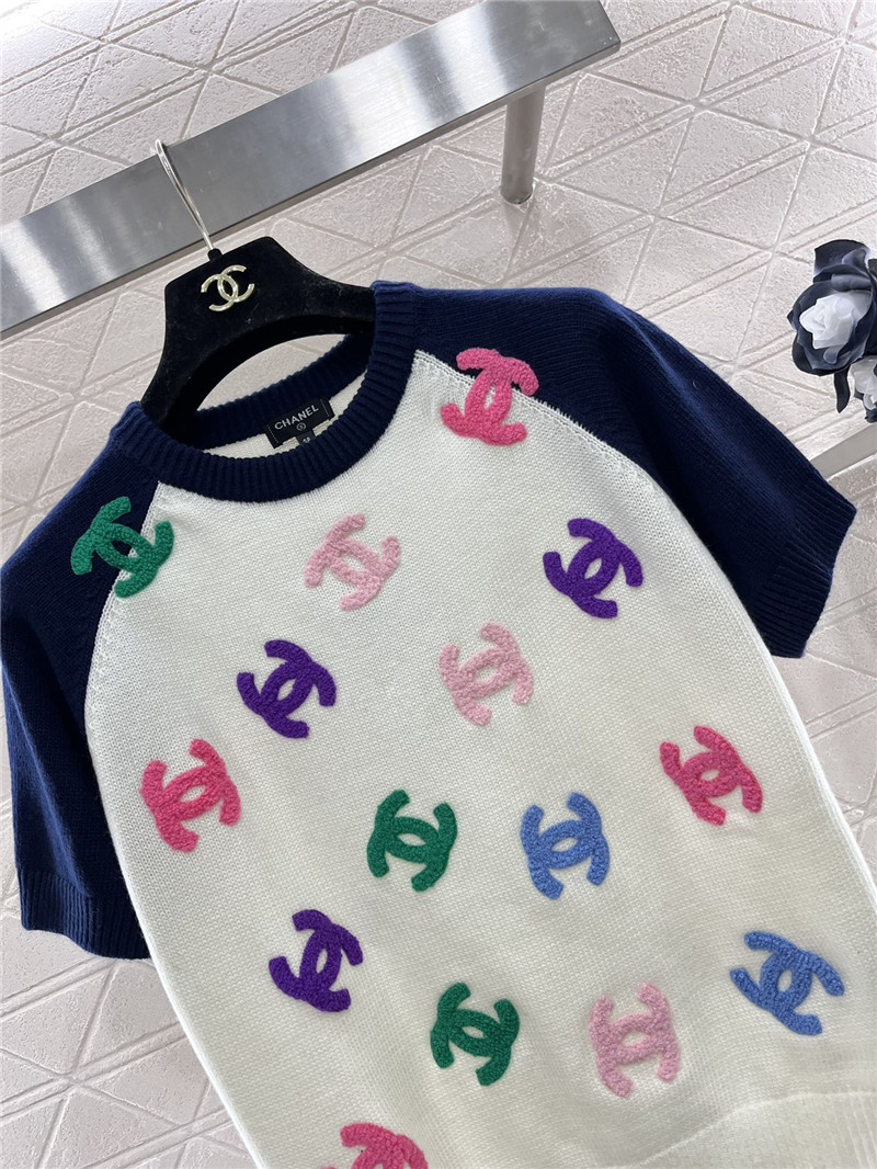 Ch**el knitted short-sleeved sweater replica clothing sites