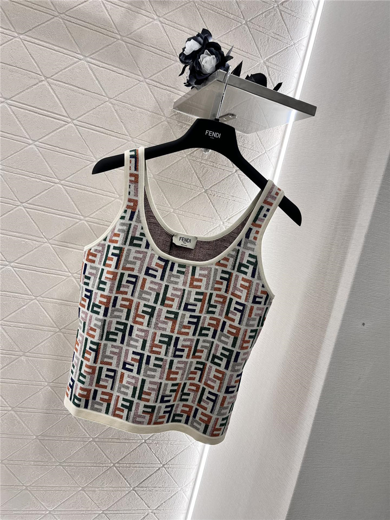 F**di jacquard knit vest replica d&g clothing