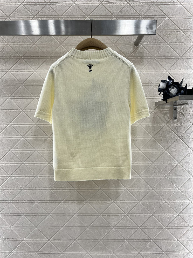 D10r D10ralps short-sleeved wool top ivory
