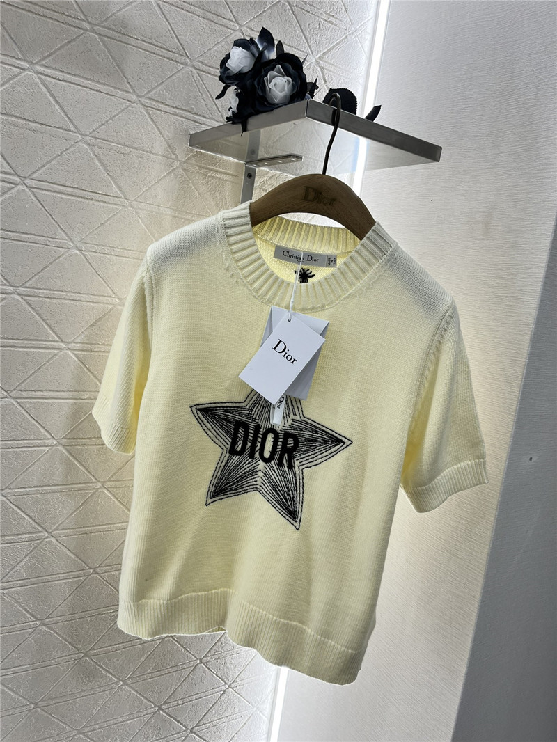 D10r D10ralps short-sleeved wool top ivory