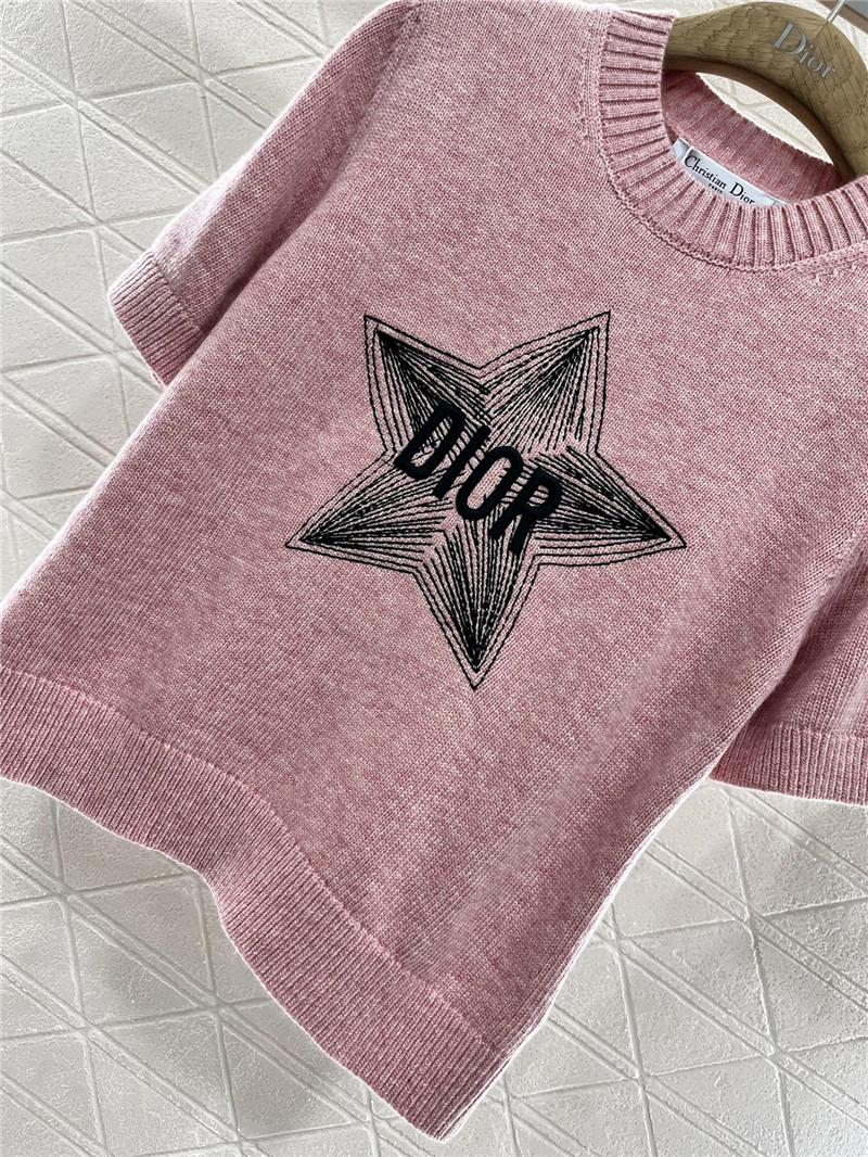 D10r D10ralps short-sleeved wool top pink