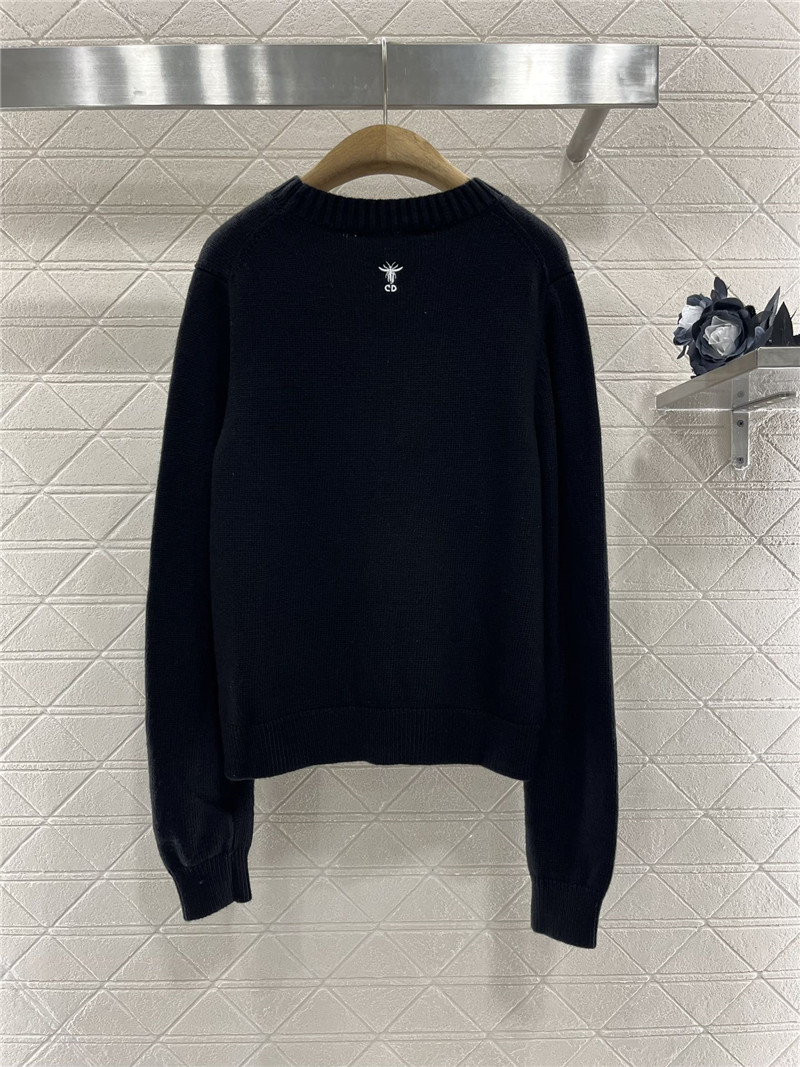 D10r D10ralps embroidery wool sweater black