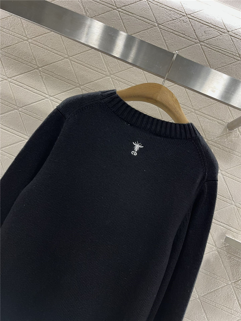 D10r D10ralps embroidery wool sweater black
