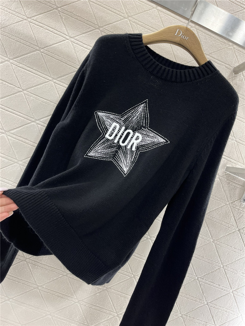 D10r D10ralps embroidery wool sweater black