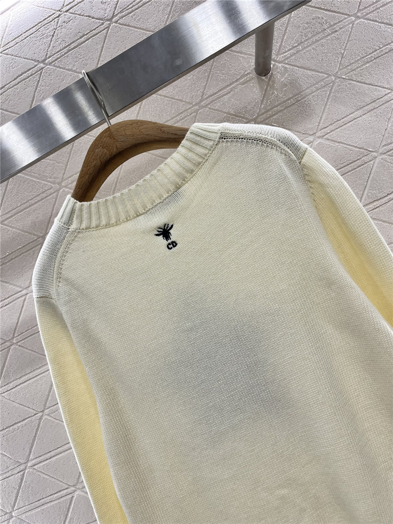 D10r D10ralps embroidery wool sweater ivory