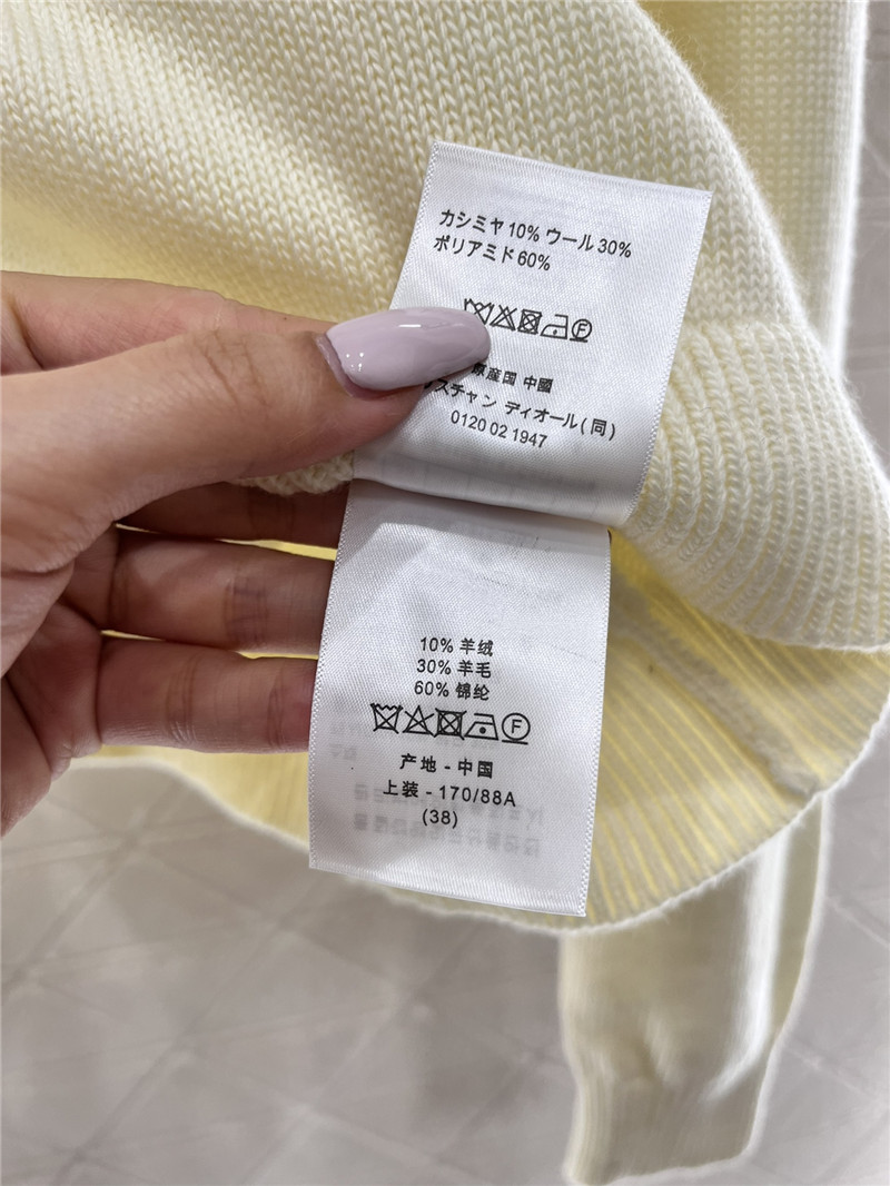 D10r D10ralps embroidery wool sweater ivory