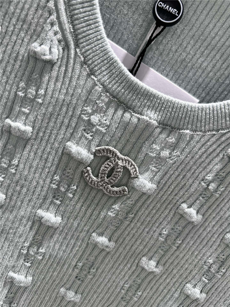 Ch**el crochet knitted vest replica d&g clothing